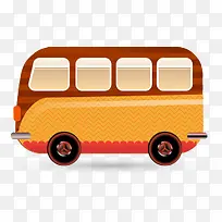 橘色公交车