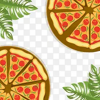 创意美味披萨矢量图