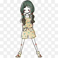 黄衣长发美女