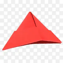 红色纸折帽子素材免抠