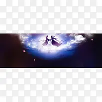 牛郎织女会星空七夕情人节