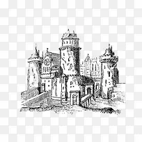 铅笔画城堡