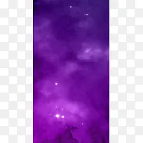 紫色神秘星空背景七夕情人节