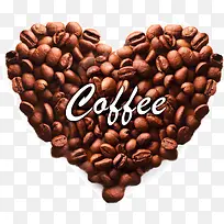 咖啡豆拼凑爱心