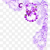 紫色发光藤蔓花卉婚礼