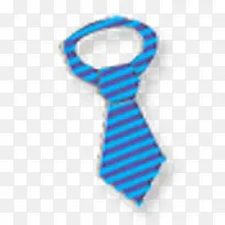 配饰可爱元素 蓝色条纹领带