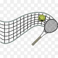 网球拍和网球素材