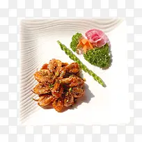 芝麻烤虾摆盘