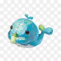 水彩海豚