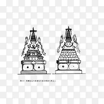 西藏扎达古格遗址红庙内壁画