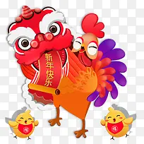 金鸡贺岁免抠素材