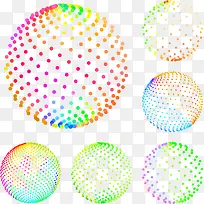 矢量圆形3D小球