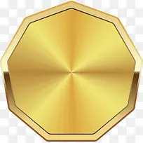 奢华金色光晕八边形