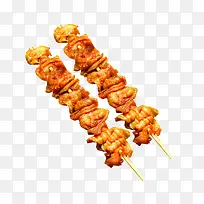 美味黄色肉串食物图标