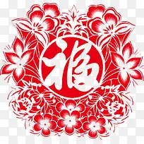 福字剪纸免费素材