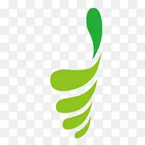 握拳状绿色有趣简约园林logo