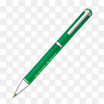 矢量绿色质感商务签字笔圆珠笔