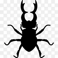 鹿角甲虫昆虫动物形状图标