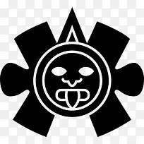 玛雅人的面具墨西哥图标