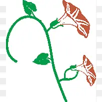 红色牵牛花