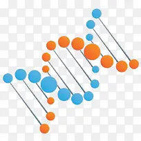 简约DNA双螺旋基因链图形