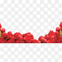 喜庆红色玫瑰装饰花朵