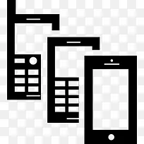 手机组三种不同的模式图标
