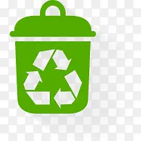 绿色回收垃圾桶图