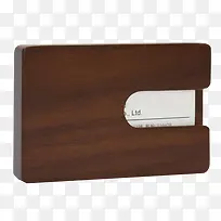 棕色木质名片盒名片夹名片册实物