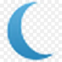 蓝色的月牙符号 icon