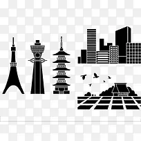 欧美地标建筑剪影