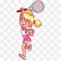 矢量网球女孩