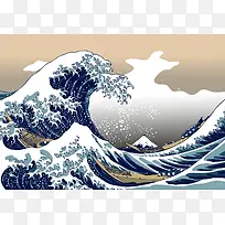 海浪卷打动漫素材