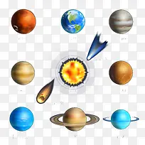 天文学宇宙矢量素材