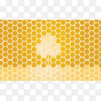 简约黄色蜂窝网格矢量图