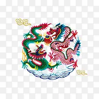 华丽传统特色的龙图标免抠素材