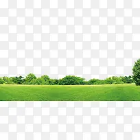 绿色草原树丛装饰边框纹理