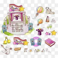 手绘生活庆祝用品