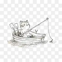 钓鱼的小猫