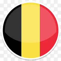 比利时2014 -世界-杯标志-平-图标