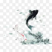 国画锦鲤