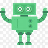 卡通科技绿色机器人