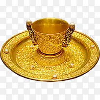 金色杯子传统元素集合