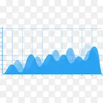 蓝色股票曲线图素材