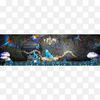 欧式淘宝女装banner背景