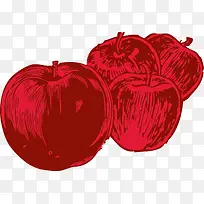 一堆红苹果