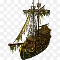 游戏场景创意复古船装饰物