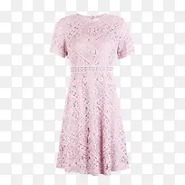 粉色气质蕾丝裙
