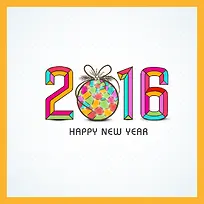 2016可爱卡通新年快乐