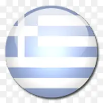 希腊国旗国圆形世界旗